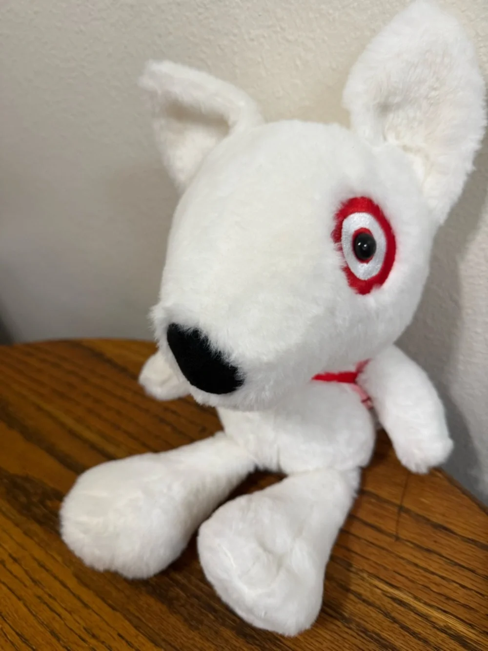 Target Bull Terrier Plush Dog Toy - White with Red Accent